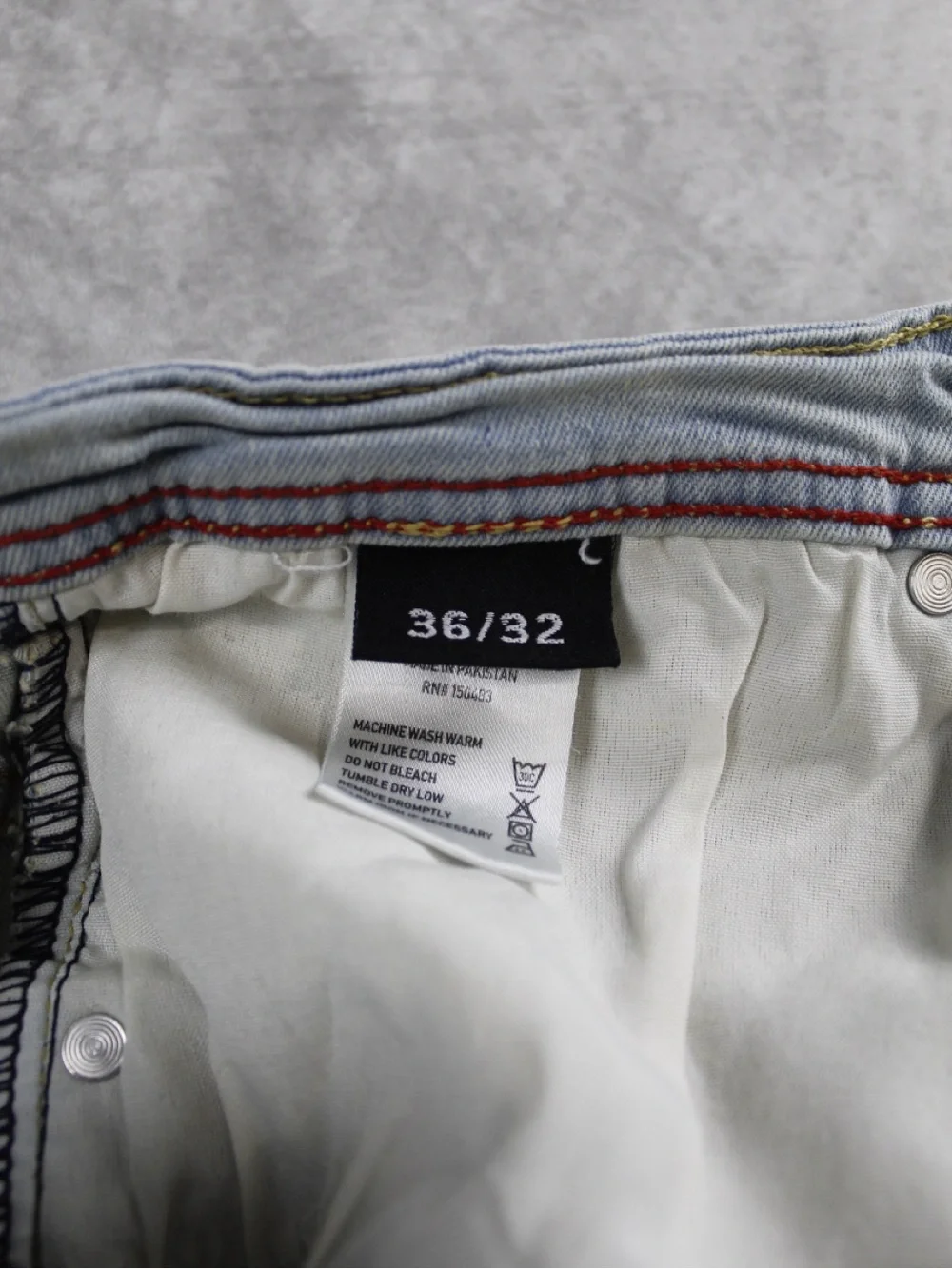 Arketype Mens Distressed Jeans 36x32 Light Wash Ripped Faded Denim Blue Pants